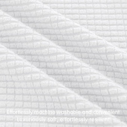 Hokway Couch Cushion Covers Stretch Cushion Covers Sofa Seat Cushion Slipcover Cushion Protector(White, Small)