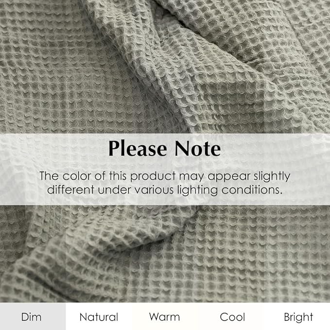 Salt Earth GOTS Certified 100% Organic Cotton Throw Blanket, 55"x60" Waffle Blankets & Throws for Bed, Throw Blanket for Couch, Cozy Christmas Blankets and Throws for Christmas Gifts (Mosstone)