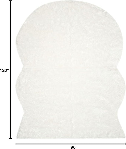 SAFAVIEH Faux Sheep Skin Collection 8' x 10' Ivory FSS117A Silken Glam 2.35-inch Thick Area Rug