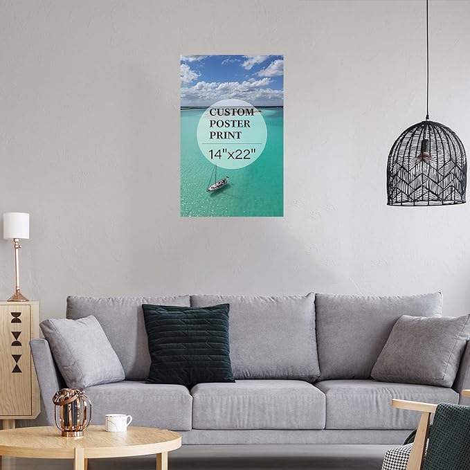 jenesaisquoi Custom Canvas Art Print 14" x 22", Upload Your Photo Image Custom Personalized Photo to Poster Printing Home Decor Wall Art Prints (Unframed)