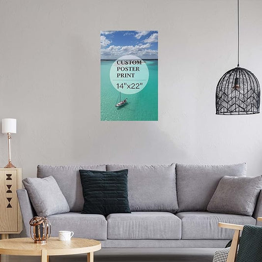 jenesaisquoi Custom Canvas Art Print 14" x 22", Upload Your Photo Image Custom Personalized Photo to Poster Printing Home Decor Wall Art Prints (Unframed)