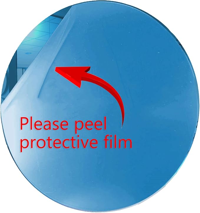 Marketing Holders Acrylic Mirror 24" Wide Round Medium Blue .118" Thick No Adhesive Reflective Pieces Perfect for DIY Arts and Crafts School Projects Home or Office Decor Special Events