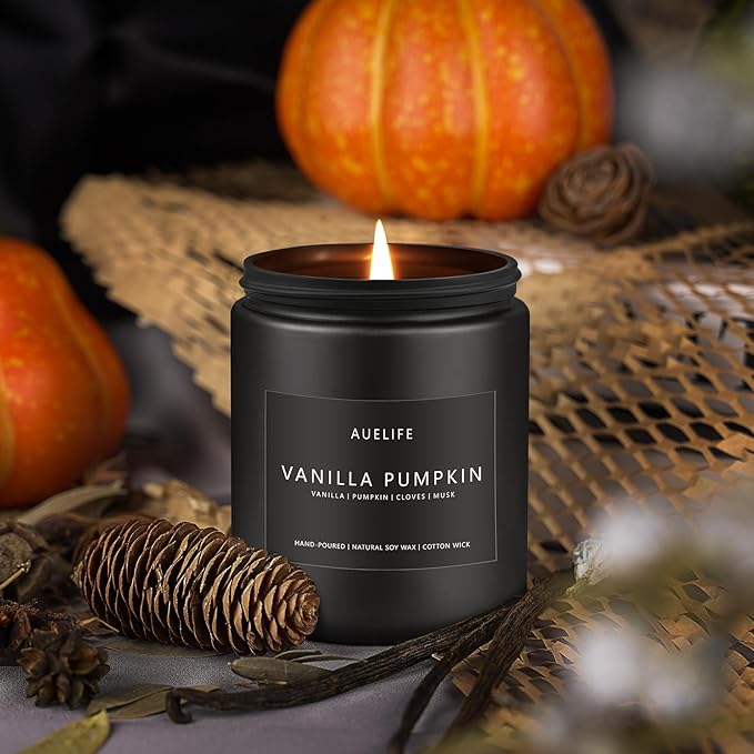 Fall Candle | Vanilla Pumpkin Candle - Scented Candles for Autumn, Fall Aromatherapy Gifts - 7 OZ (Pack of 2)
