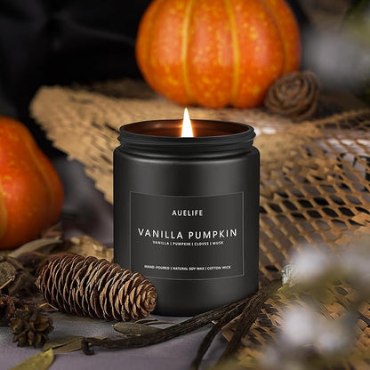 Fall Candle | Vanilla Pumpkin Candle - Scented Candles for Autumn, Fall Aromatherapy Gifts - 7 OZ (Pack of 2)