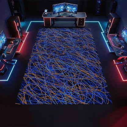 Vintage Grunge Arcade Rug 3x4 Small Area Rugs Abstract Colorful Lines Rugs Non Slip Machine Washable Indoor Throw Carpet for Living Room Bedroom Nursery Study Office Entrance Foyer