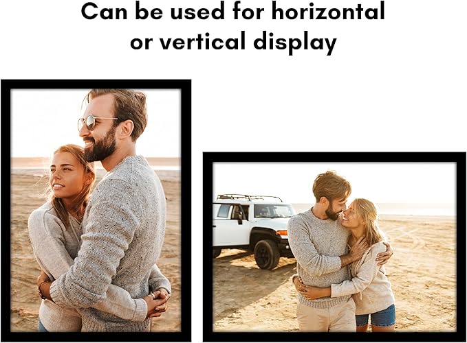 Americanflat 14x20 Picture Frame with Polished Plexiglass - Black Picture Frame - Wide Photo Frames Made of Engineered Wood for Vertical or Horizontal Wall Display - Epic Collection - Black