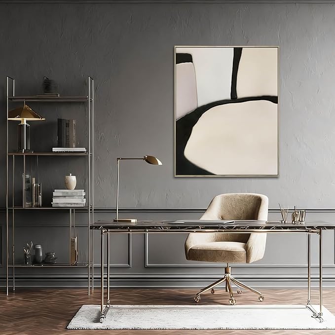 LEVERUP Black Line Art Posters Abstract Canvas Wall Artwork Modern Paintings Wall Decor for Dining Room Bedroom Office 32×40 Inchs Room Pictures