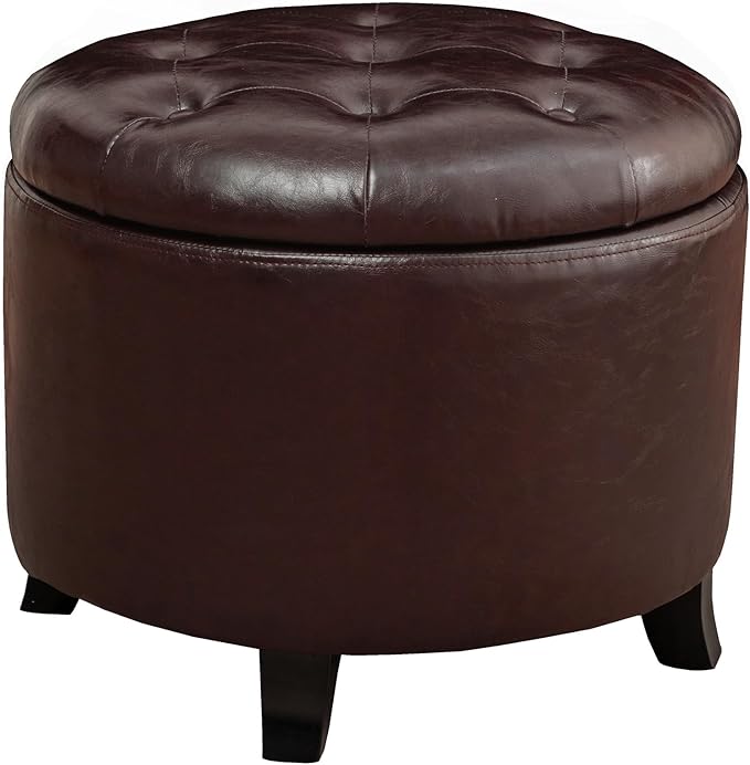 Convenience Concepts Designs4Comfort Round Storage Ottoman
