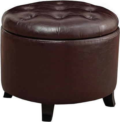 Convenience Concepts Designs4Comfort Round Storage Ottoman