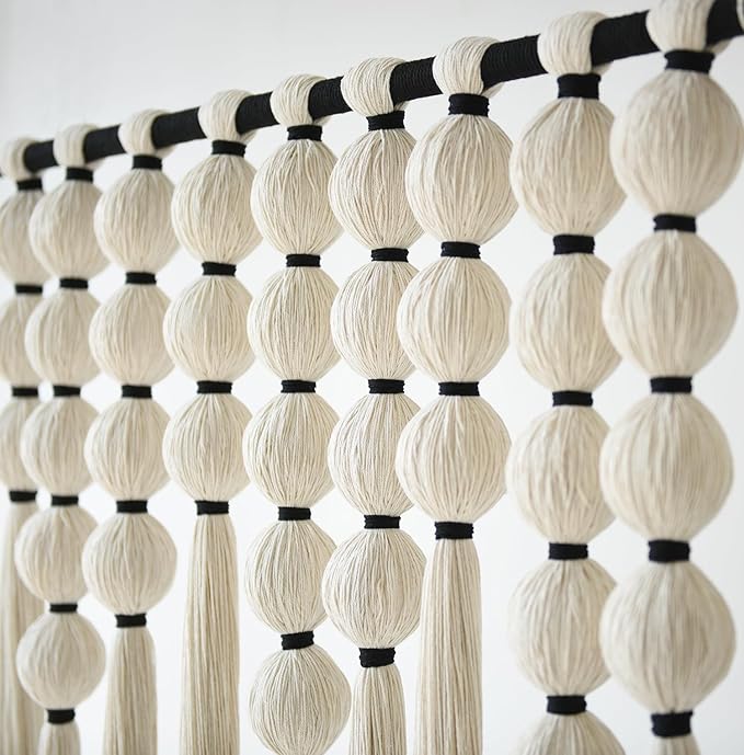 IOWER Large Macrame Wall Hanging Macrame Wall Decor Sphericity Cotton Textile Wall Hanging Boho Wall Decor Art Fiber Yarn Art Handmade 39" Wx39 L