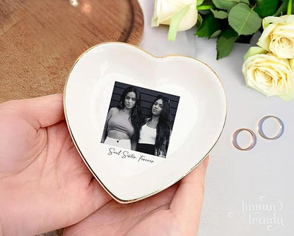 UrbanNEST Personalized Friendship Jewelry Dish, Sister Jewelry Dish, Custom Besties Gifts, Bff Gifts, Friendship Gift, Best Friend Gift for Women, Customized Jewelrys Plate, Birthday, Christmas 1
