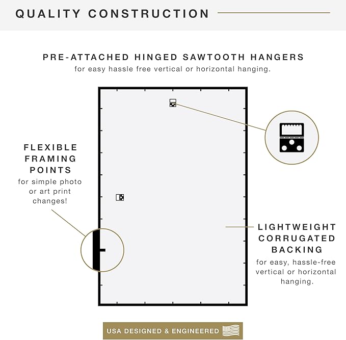 MCS Trendsetter Movie Poster Frame 27x40 Black High-Gloss, Vertical & Horizontal Wall Hanging Large Picture Frame for Photos, Artwork & Custom Posters (2-Pack)