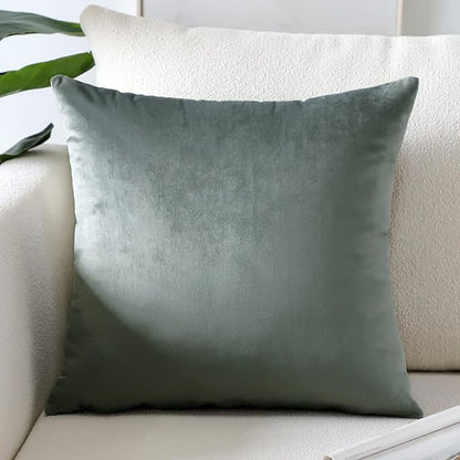Artscope Luxury Velvet Pillow Covers Super Soft Decorative Square Throw Pillow Covers Case Cushion Covers for Sofa Couch Bedroom Car Decor 26x26 Inch Dark Grey