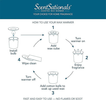 Scentsationals Wax Melt Warmer, Edison Collection Anchorage - Candle Wax Melter for Fragrance Cubes and Tarts