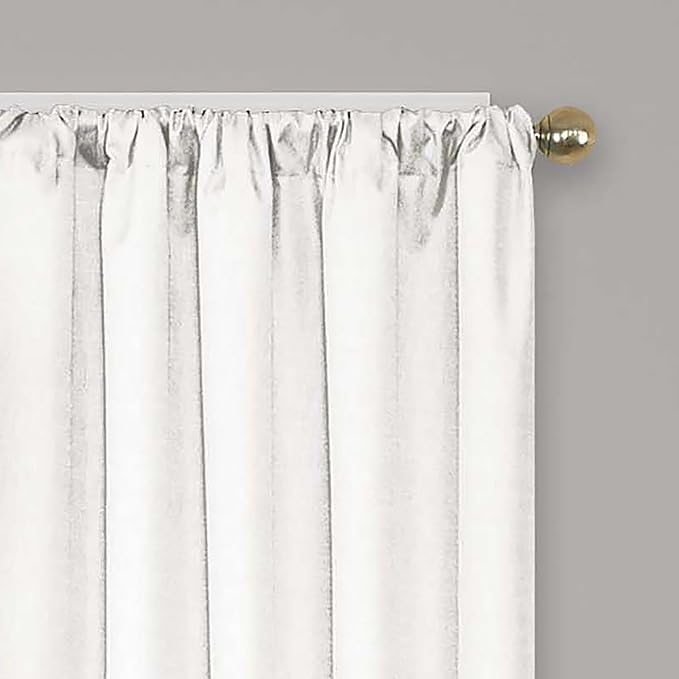 ECLIPSE Kendall Modern Blackout Thermal Rod Pocket Window Curtain for Bedroom or Living Room (1 Panel), 42 X 84, White