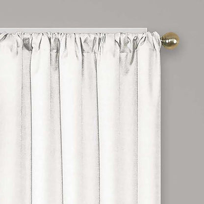 ECLIPSE Kendall Modern Blackout Thermal Rod Pocket Window Curtain for Bedroom or Living Room (1 Panel), 42 X 84, White