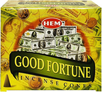 Good Fortune Incense Cones And Cone Incense Burner Bundle Insence Insense Hem Incense