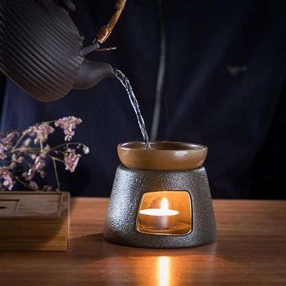 Ceramic Wax Melt Burner & Essential Oil Diffuser, Tealight Candle Holder for Home, Office & Spa