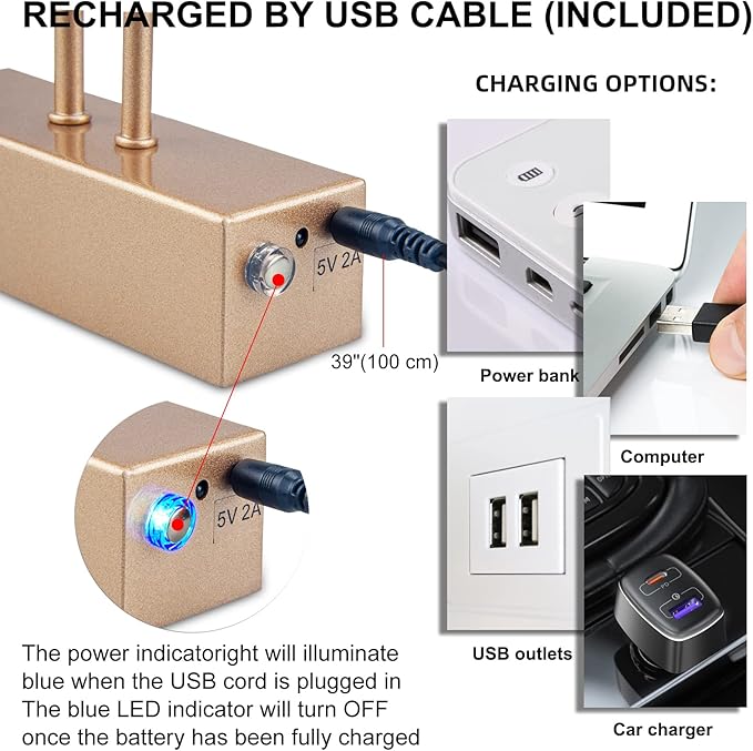 FUNCHDAY Picture Light,Battery Art Lights for Wall,Wireless Remote Painting Light with Timer and Dimmable,16”Metal Display Lighting for Artwork,Portrait,Gallery-Rosegold