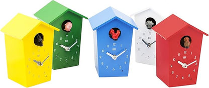 KOOKOO AnimalHouse Blue, Small Cuckoo Clock with 5 Farm Animals Sounds (Natural Field Recordings)