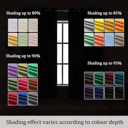 DUALIFE Dark Purple Blackout Curtain Panels for Small Window Treatment 54 Inch Length Set of 2 Panels Thermal Insulated Room Darkening Bedroom Curtains Drapes for Living Room 38x54 Inch