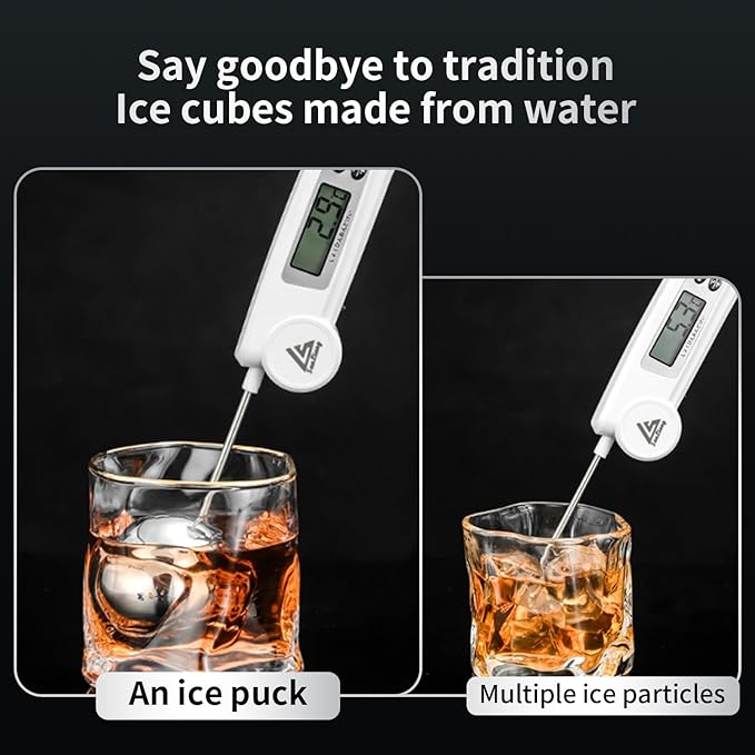 Stainless Steel Whiskey Ice Balls, Whiskey Stones, Set of 2 Reusable Metal Ice Cubes for Chilling Whiskey & Beverages - Gift Set for Men
