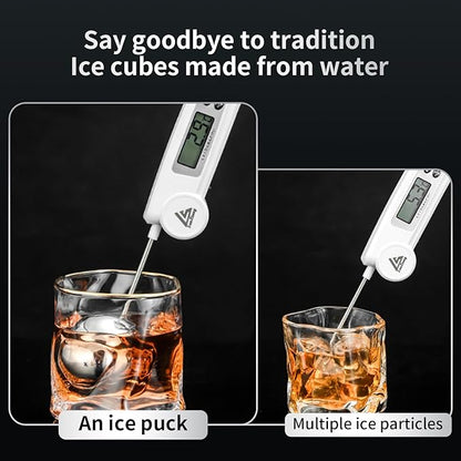Stainless Steel Whiskey Ice Balls, Whiskey Stones, Set of 2 Reusable Metal Ice Cubes for Chilling Whiskey & Beverages - Gift Set for Men