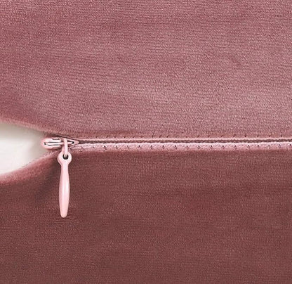 Jeneoo Velvet Throw Pillow Covers 16x16 Inch 2 Pack, Super Soft Thick Decorative Square Cushion Cases for Sofa Couch Bedroom Car, Dusty Rose