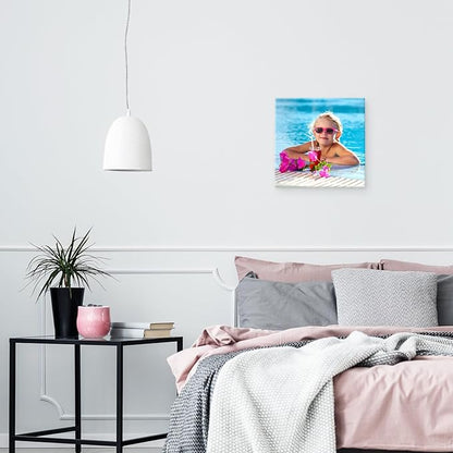YYYYHPP Canvas Prints with Your Photos, Personalized Photo to Canvas Wall Art,Canvas Printing for Wedding, Family, Baby, Pets, Home Office Decor, Wrapped Frame 8"x 8"