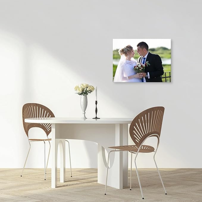 YYYYHPP Canvas Prints with Your Photos, Personalized Photo to Canvas Wall Art,Canvas Printing for Wedding, Family, Baby, Pets, Home Office Decor, Wrapped Frame 24"x18"