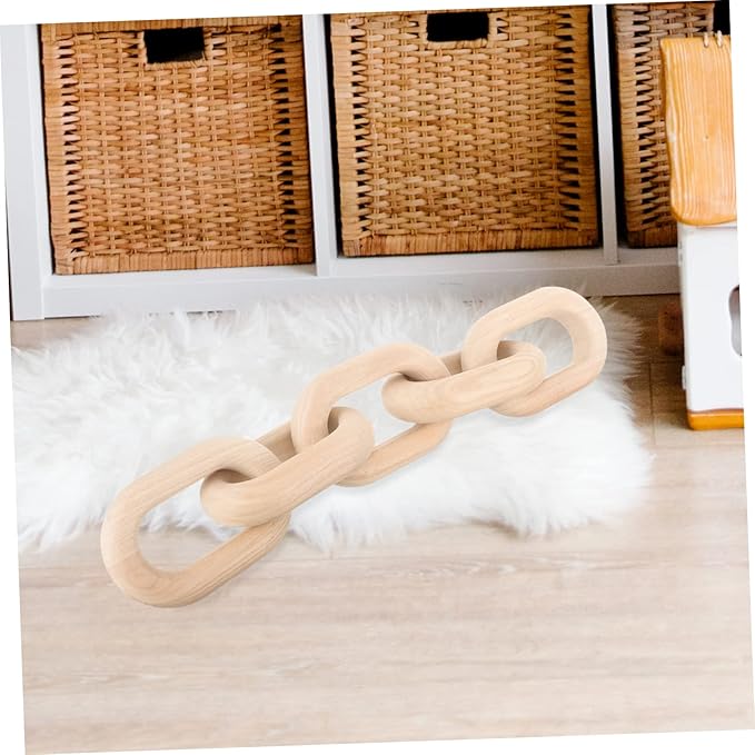 LIFKOME Chain Link Decor Aesthetic Decoration for Living Bedroom and Farmhouse Unique Present for Special Occasions Elegant Wood Knot Display for Home and Events