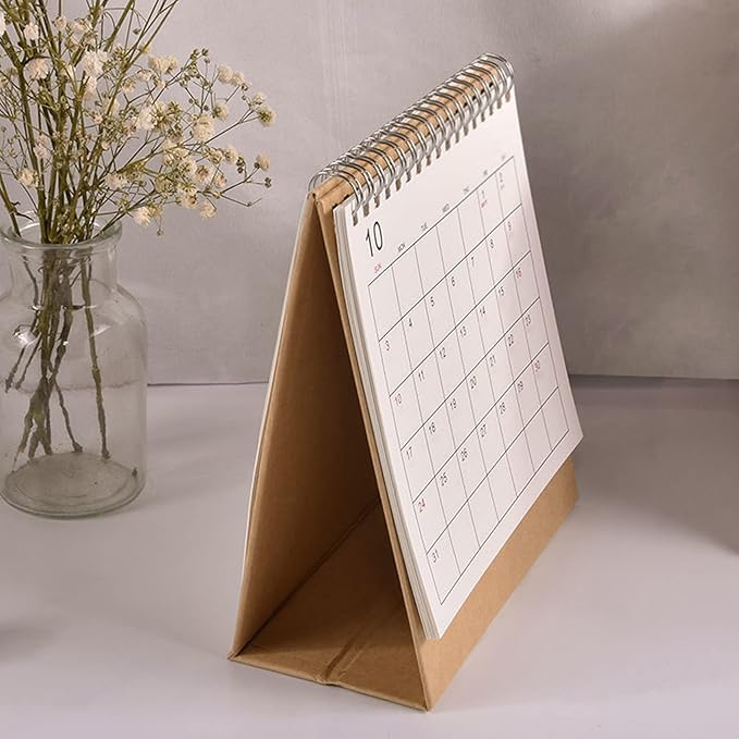 2026 Mini Desk Calendar Monthly Simple Style Flip Calendar 6.5" x 6" (Oct. 2025 to Dec. 2026)