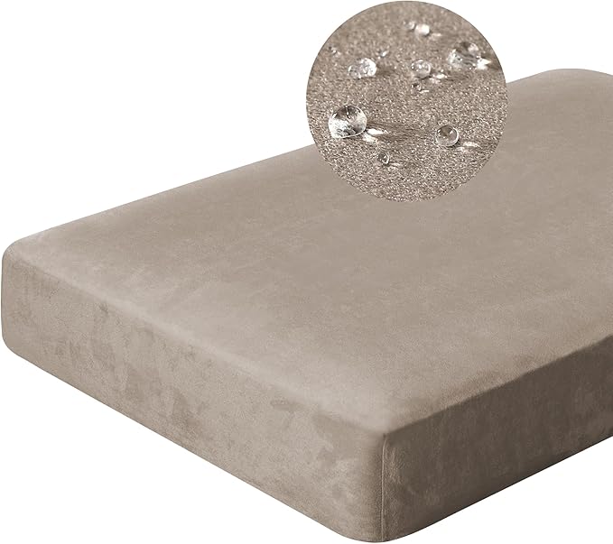 H.VERSAILTEX Suede Stretch Individual Chaise Lounge Covers Replacement Sectional Couch Covers L Shape Sofa Both Left/Right Soft Couch Seat Covers for Pets Washable(1 Piece Chaise Cover, Sand)