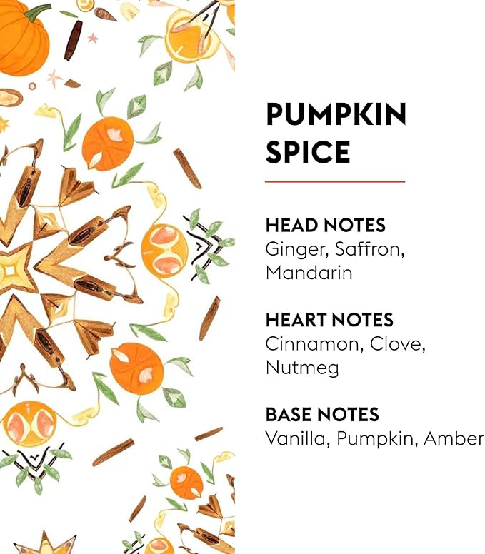 MAISON BERGER Pumpkin Spice Lampe Berger Refill, 500 ml (16.9 fl oz), Odor-Neutralizing Home Fragrance Oil Lamps, Ginger, Saffron, Mandarin, Cinnamon, Clove, Nutmeg, Made in France