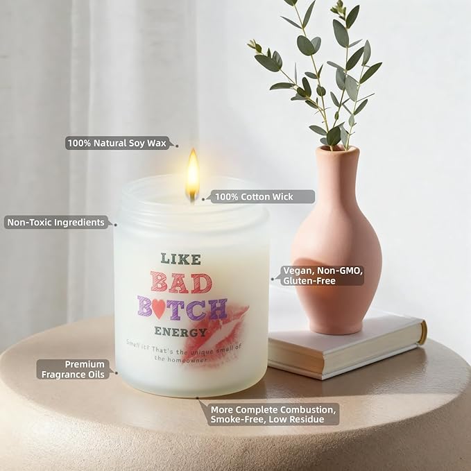 Lavender Scented Aromatherapy Candle - Natural Soy Wax, Long-Lasting, Ideal Gift for Her/Him (Birthday/Valentine’s Day/Christmas)