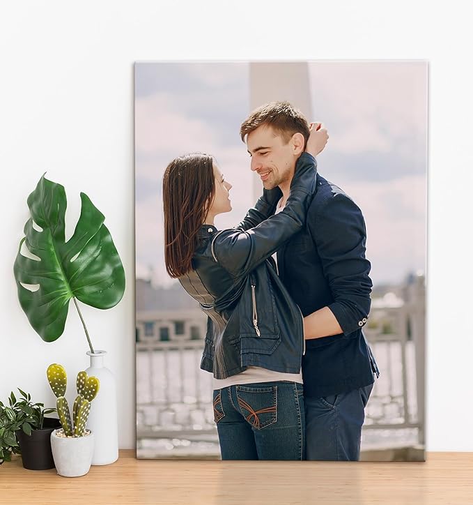 TreeDeal Custom Canvas Prints with Your Photos, Framed 24” x 36” Personalized Pictures Print, Customized Photo to Canvas Wall Art Ideal for Home Decor Gift Wrapping Pets Family Baby Wedding