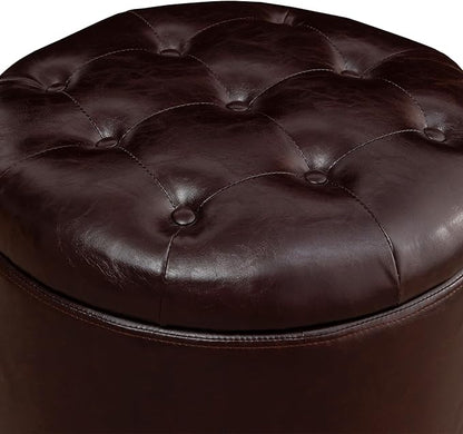 Convenience Concepts Designs4Comfort Round Storage Ottoman