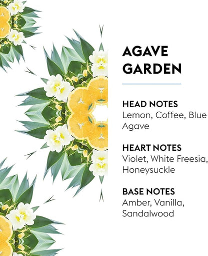 MAISON BERGER Agaves Garden Lampe Berger Refill, 500 ml (16.9 fl oz), Odor-Neutralizing Home Fragrance Oil Lamps, Lemon, Coffee, Blue Agave, Violet, White Freesia, Made in France