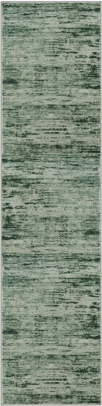 Modern Abstract Hallway Runner Rug, Forest Green Washable Kitchen Runner Non-Slip Soft 2x8 Runner Rug Thin Print Faux Wool Carpet for Entryway Bedroom Laundry Room Indoor