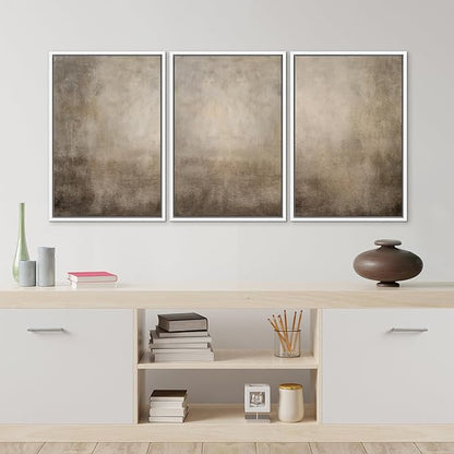 MUDECOR Framed Wall Art Print Set Neutral Abstract Landscape Illustrations Modern Art Boho Decorative Colorful Chic for Living Room, Bedroom, Office - 16"x24"x3 White
