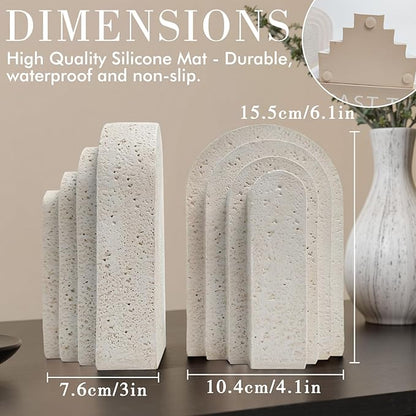 Modern Decorative Bookends for Shelves – Heavy Duty Book Ends, Stylish Bookshelf Decor, Minimalist Home Office Organizer, Functional Book Holders (Set of 2)