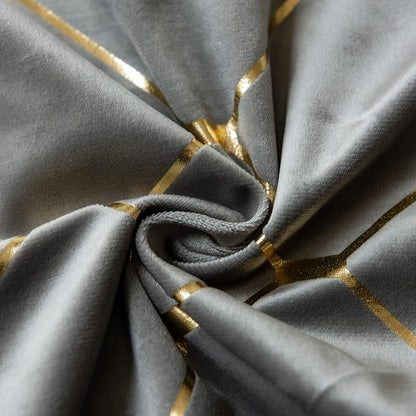 WACOMECO Gold Throw Pillow Covers, Pack of 2 Soft Velvet Decorative Cushion Covers for Couch Sofa Home Decoration, Grey, 18x18 Inch