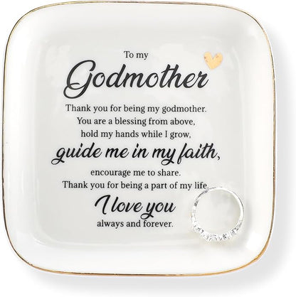 Scwhousi Ring Dish Jewelry Tray for Friend Mom Sister Maid of Honor,Birthday Mother's Day Christmas Gifts