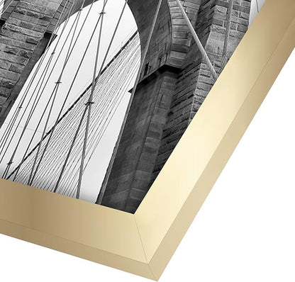 Americanflat 20x30 Poster Frame with Polished Plexiglass - Gold Picture Frame - Wide Photo Frames Made of Engineered Wood for Vertical or Horizontal Wall Display - Epic Collection - Gold