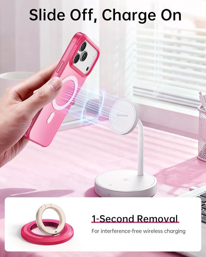 SYNCWIRE for MagSafe Phone Grip, Birthday Christmas Stocking Stuffers Surprise White Elephant Gifts for Women Mom Her Best Friends Sister Wife Teen Girl Magnetic Phone Ring Holder Kickstand Stand