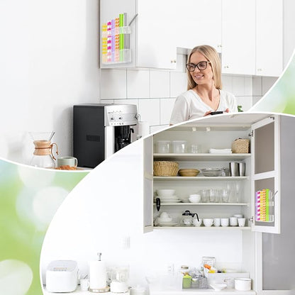 Cabinet Straw Holder,Acrylic Straw Organizer,Straws Dispense for Kitchen Counter and Cabinet Door（Transparent）