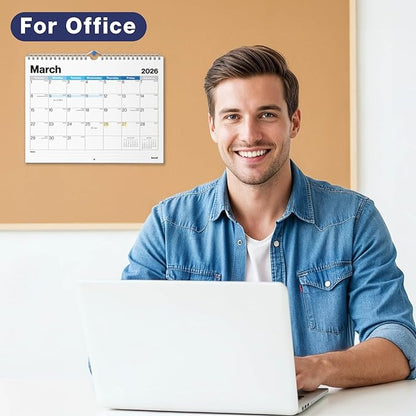 Dunwell 8.5x11" Wall Calendar 2026, Use January to December 2026, Use Hanging on Wall or Use as 8.5 x 11 Office Desk Calendar