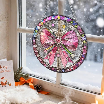 Chrismas Acrylic Stained Glass Window Hanging,Sun Catcher Decor Stained Panel Hangings Wall Art Decor, best christmas gifts 2026 8x8inch (SCL003 Bell)