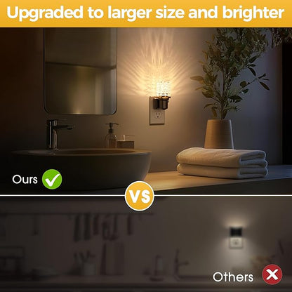 L LOHAS LED Night Light, Dimmable Night Lights Plug into Wall, Automatic Night Lights Plug in with Auto Light Sensor, 0-100LM Adjustable Brightness LED Night Light, for Bedroom Hallway Home Decor