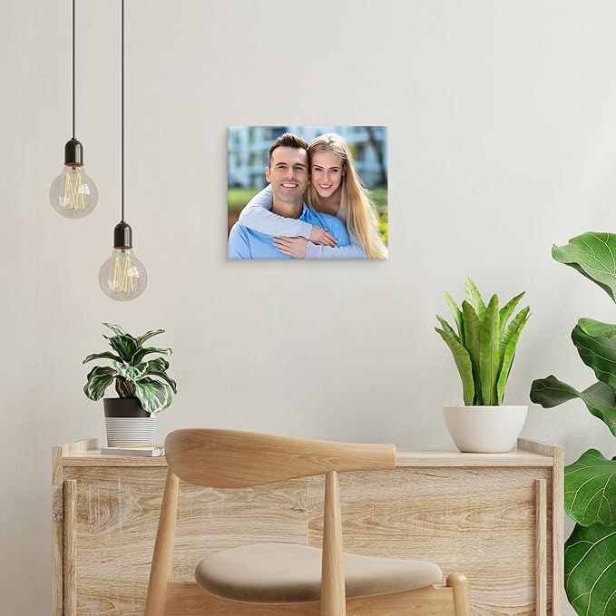 YYYYHPP Canvas Prints with Your Photos, Personalized Photo to Canvas Wall Art,Canvas Printing for Wedding, Family, Baby, Pets, Home Office Decor, Wrapped Frame 12"x10"